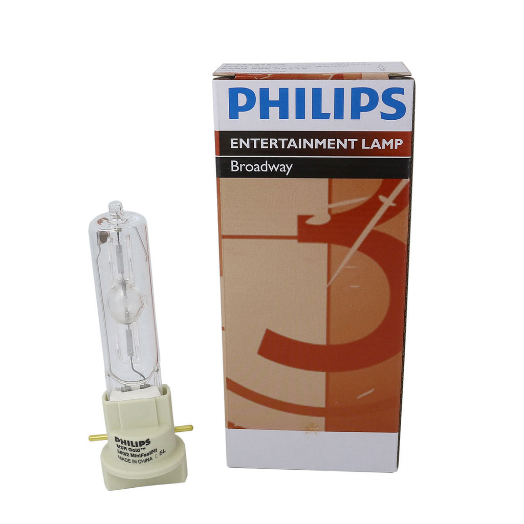 Philips MSR Gold 300/2 MiniFastFit 300W AC Lamp for DJ/Club Lighting (9281 771 05115)