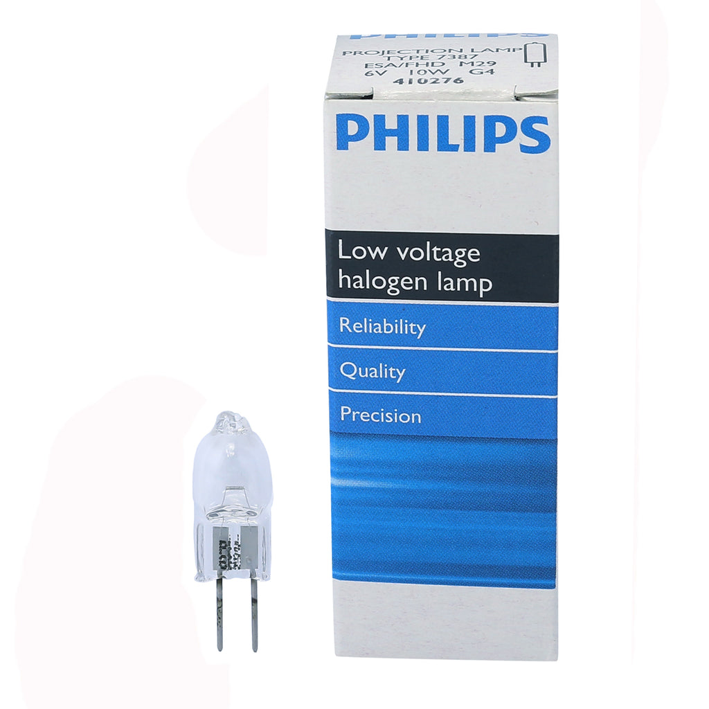 Philips Halogen Non-Reflector 7387 10W G4 6V Light Bulb (9238 745 10103)
